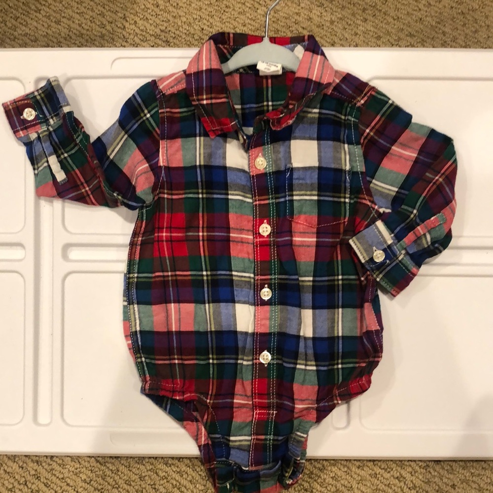 Gap baby flannel button body suit. 12-18 months